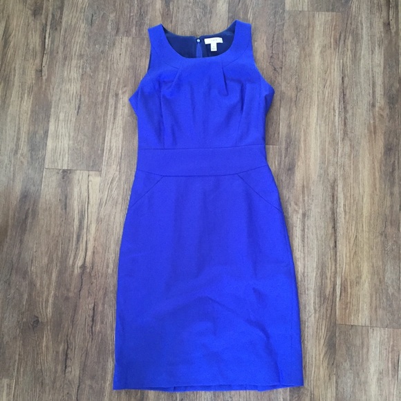 J. Crew Shift Dress Indigo Blue with Front Pockets - Picture 2 of 7